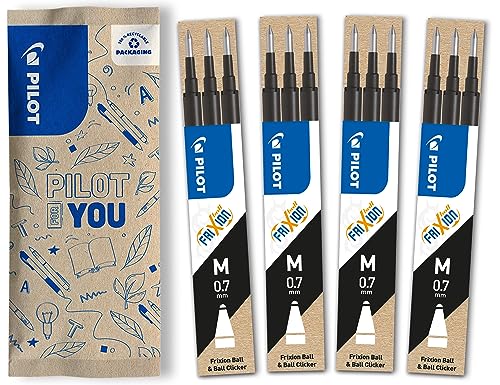 PILOT FriXion Ersatzminen 0.7 – 12 Stück – Farbe Schwarz – FriXion Nachfüllminen mit radierbarer Tinte – Kompatibel mit FriXion Ball & FriXion Clicker 0.7 – mittlere Stärke – Gel-Tintenrollermine PILOT FriXion Ersatzminen 0.7 – 12 Stück – Farbe Schwarz – FriXion Nachfüllminen mit radierbarer Tinte – Kompatibel mit FriXion Ball & FriXion Clicker 0.7 – mittlere Stärke – Gel-Tintenrollermine von PILOT