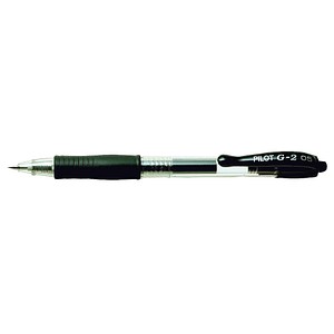 PILOT G2 Gelschreiber schwarz/transparent 0,3 mm, Schreibfarbe: schwarz, 1 St. von Pilot