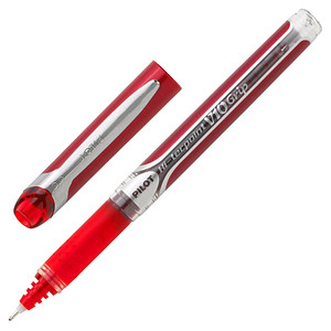 PILOT Hi-Tecpoint Grip V10 Tintenroller rot/transparent 0,7 mm, Schreibfarbe: rot, 1 St. von Pilot