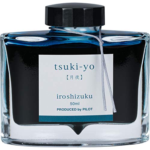 PILOT Iroshizuku 69205 Füllfederhalter-Tinte, Tsuki-Yo, Moonlight (Blaugrün), 50 ml Flasche von Pilot