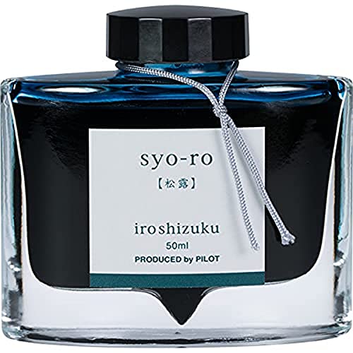 PILOT Iroshizuku 69206 Füllfederhalter-Tinte, Syo-Ro, Tau auf Kiefernbaum (dunkles Türkis), 50 ml Flasche von PILOT