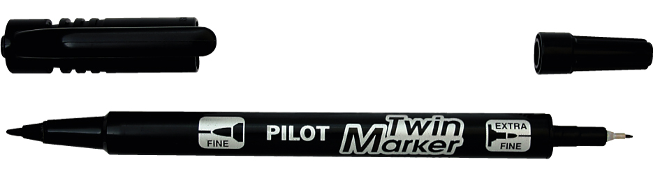 PILOT Permanent-Marker , Twin Marker, , extra fein, rot von Pilot
