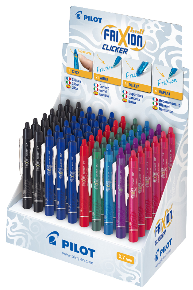 PILOT Tintenroller FRIXION BALL CLICKER 07, 60er Display von Pilot