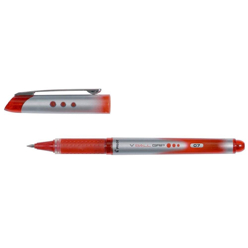 PILOT V-BALL GRIP 07 Tintenroller rot/silber 0,4 mm - Schreibfarbe rot PILOT V-BALL GRIP 07 Tintenroller rot/silber 0,4 mm - Schreibfarbe rot von Pilot