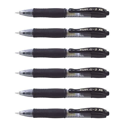 Pilot G2 XS7 PIXIE Mini-Tintenroller, Gelschreiber, Strichstärke 0,4 mm (7 mm-Kugel), Schwarz von Pilot