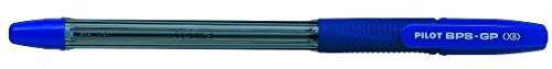 Pilot BPS GP Kugelschreiber 12 Stück gummierter Griff extra breite 1,6 mm Schreibspitze 0,55 mm Strichbreite 12 Stück blau von Pilot