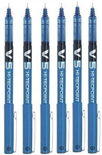 Pilot BX V5 Hi-Tecpoint Tintenroller, extra feine 0,5 mm Spitze, 0,3 mm Strichbreite, 6 Stück blau Pilot BX V5 Hi-Tecpoint Tintenroller, extra feine 0,5 mm Spitze, 0,3 mm Strichbreite, 6 Stück blau von Pilot