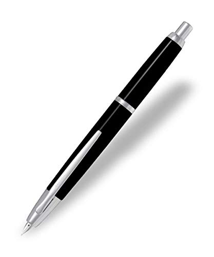 Pilot Capless Medium einziehbarer Füllfederhalter mit Rhodiumverzierung -, 1 Stück (1er Pack) von Pilot