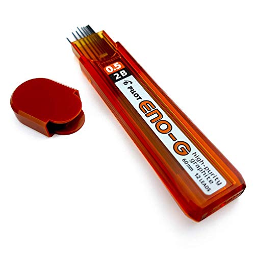 Pilot ENO-G Druckbleistift-Minen, 0,5 mm, 2B, 12 Stück von Pilot