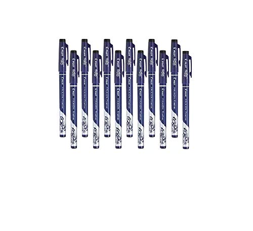 Pilot FriXion Fineliner Filzstifte, 1,3 mm Spitze, radierbar, Schwarz, 12 Stück von Pilot