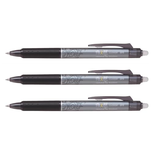 Pilot Frixion Clicker 0.5 (fein) 3er-Set schwarz von Pilot