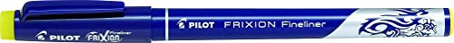 Pilot Frixion Fineliner Filzstift, 1,3 mm Spitze, radierbar, gelb, 12 Stück, 4902505560699 von Pilot