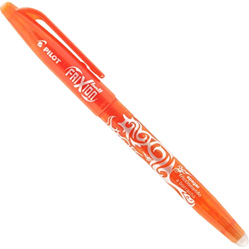 Pilot Frixion Tintenroller, radierbar, Schwarz Packung mit 12 orange von Pilot