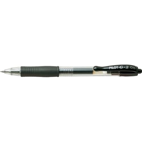 Pilot G-205 Retractable Gel Rollerball Pen 0.5mm Tip 0.32mm Line Black (Pack 12) von Pilot