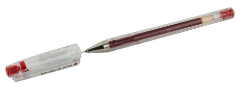 Pilot G Tec C4 Gelschreiber Micro 0,4 mm Schreibspitze 0,2 mm Strichbreite 12 Stück rot von Pilot