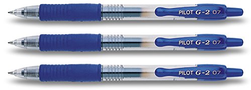 Pilot G2 Druck-Gelschreiber (3 Stifte, Blau) von Pilot