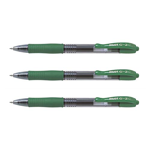 PILOT Gel-Tintenroller, einziehbar, G-2, 07, mittlere Spitze, Grün, 3 Stück PILOT Gel-Tintenroller, einziehbar, G-2, 07, mittlere Spitze, Grün, 3 Stück von Pilot