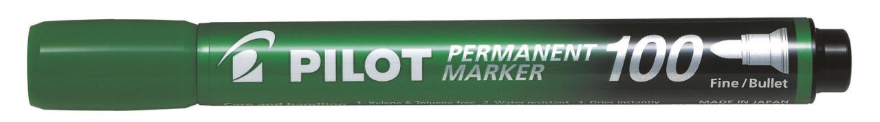 PILOT Pilot Marker perm. SCA-100, gn Permanentmarker grün 1.0 mm von Pilot