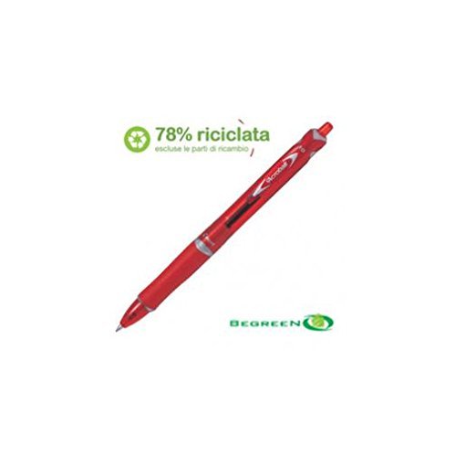 PILOT - Packung mit 10 Stück - Druckkugelschreiber aus Kunststoff 0,7 mm rot begreen von PILOT