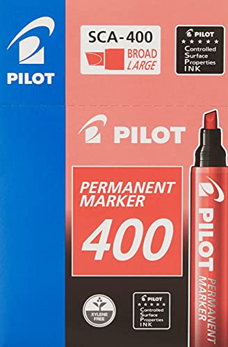 Pilot SCA-400-R Permanentmarker, konisch, Rot, 12 Stück von Pilot