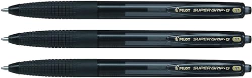 Pilot Set (3 Stifte Druckkugelschreiber Super Grip G pte Durchschnitt schwarz von Pilot