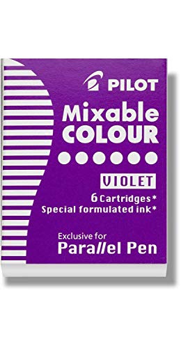 Pilot Set of 6 Cartridges for Parallel Pen 6pièce (S) Nachfüllpack für Stifte – Refill für Stifte (violett) von Pilot