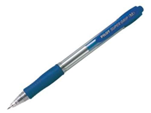 Pilot Super Grip Druck-Kugelschreiber 1,0 mm Schreibspitze 0,4 mm Strichbreite 12 Stück blau von Pilot