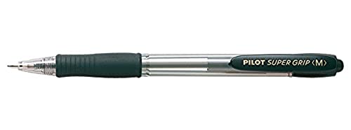 Pilot Super Grip Druck-Kugelschreiber 1,0 mm Schreibspitze 0,4 mm Strichbreite 12 Stück schwarz von Pilot