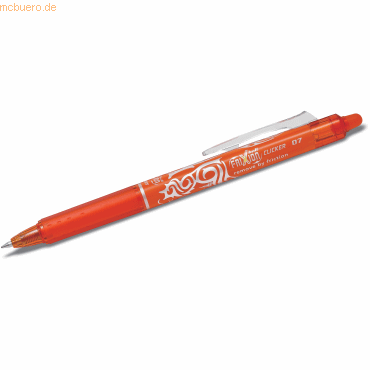 Pilot Tintenroller Frixion Ball Clicker 07mm orange von Pilot