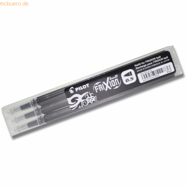 Pilot Tintenrollermine Frixion 2275 05 schwarz VE=3 Stück Pilot Tintenrollermine Frixion 2275 05 schwarz VE=3 Stück von Pilot