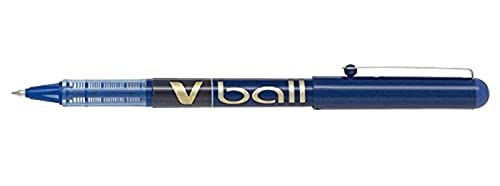 Pilot V-Ball Tintenroller (Flüssigtinte, 0,7 mm) 12 Stück blau von Pilot