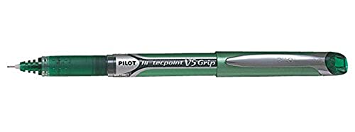 Pilot V5 Grip Tintenroller mit flüssiger Tinte, 0,5 mm, Grün, 12 Stück von Pilot