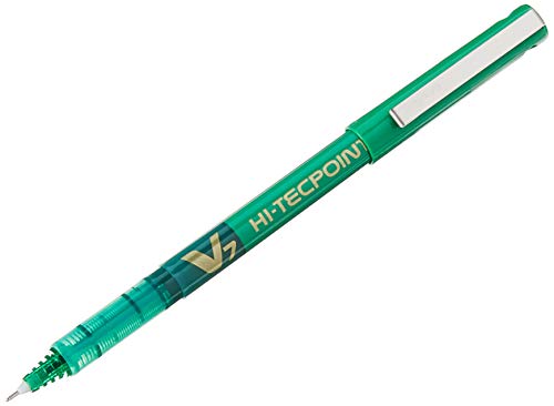 Pilot V7 Tintenroller mit Nadelspitze 0,7 mm Schreibspitze 0,5 mm Strichbreite 12 Stück grün von Pilot