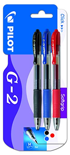 Pilot bl-g2-xs 3 Stück Mini Stifte schwarz/rot/blau von Pilot