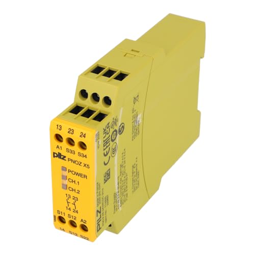 PNOZ X5 24VACDC | 774325 | 774325 | PILZ SAFETY RELAY, 1/2 CHANNEL WIRING, E STOP MONITOR, AUTO, 24V AC/DC, 45MM WIDTH, SCREW TERMINAL PNOZ X5 24VACDC | 774325 | 774325 | PILZ SAFETY RELAY, 1/2 CHANNEL WIRING, E STOP MONITOR, AUTO, 24V AC/DC, 45MM WIDTH, SCREW TERMINAL von Pilz