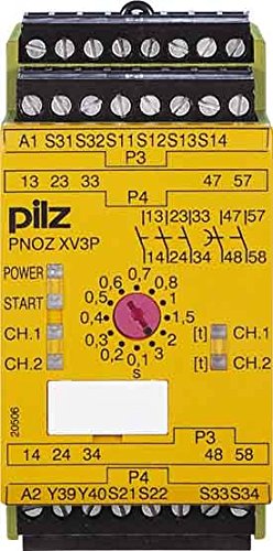 Pilz Not-Aus-Schaltgerät PNOZ XV3P #777514 0.5/24DC3n/o2n/otfix Gerät zur Überwachung von sicherheitsgerichteten Stromkreisen 4046548009545 von Pilz