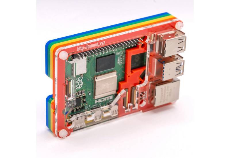 Pimoroni PC-Gehäuse Pibow Coupé Gehäuse für Raspberry Pi 5, Rainbow von Pimoroni