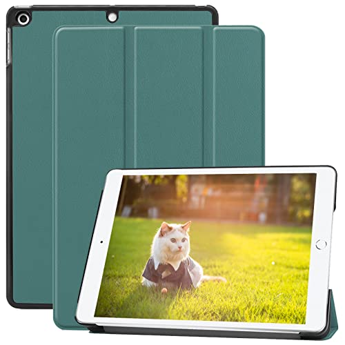 Hülle für iPad 9th Generation (2021) & 8th Generation (2020) & 7th Gen (2019) 10.2 Zoll, Slim Trifold Stand Schutzhülle, Auto Wake/Sleep - Grün von PinLiSheng