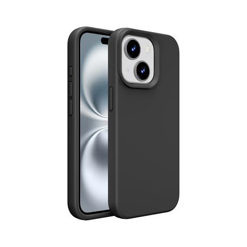 PinLiSheng Schutzhülle für iPhone, Flüssigsilikon mit weichem, kratzfestem Mikrofaserfutter, stoßfeste Schutzhülle für iPhone (Schwarz, iPhone XR) von PinLiSheng