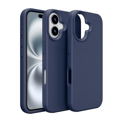 PinLiSheng Schutzhülle für iPhone, Flüssigsilikon mit weichem kratzfestem Mikrofaserfutter, stoßfeste Schutzhülle für iPhone (Dunkelblau, iPhone XR) von PinLiSheng