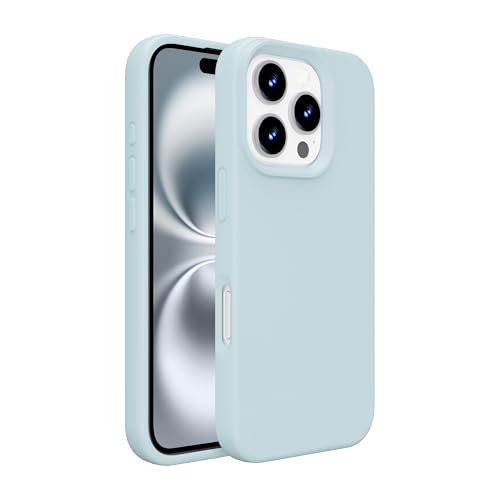 PinLiSheng Schutzhülle für iPhone, Flüssigsilikon mit weichem kratzfestem Mikrofaserfutter, stoßfeste Schutzhülle für iPhone (Hellblau, iPhone Xs Max) von PinLiSheng
