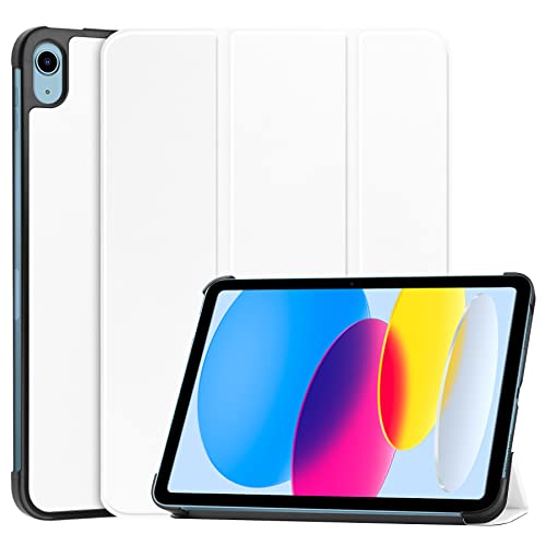 Schutzhülle für iPad (A16) 11. Generation 11 Zoll (2025), iPad 10. Generation 11 Zoll (2022), schlanke Trifold Stand Schutzhülle, Auto Wake/Sleep - Weiß von PinLiSheng