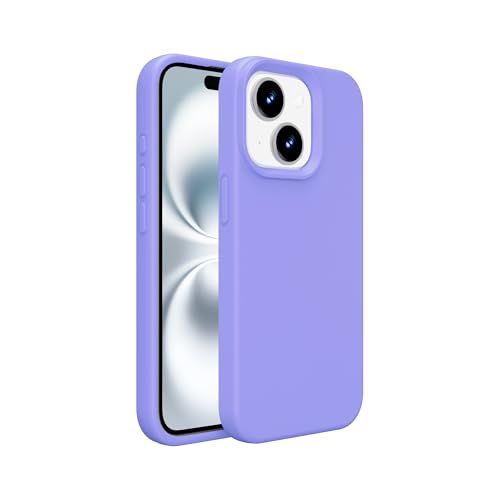 Schutzhülle für iPhone, Flüssigsilikon mit weichem, kratzfestem Mikrofaserfutter, stoßfeste Schutzhülle für iPhone (Hellviolett, iPhone Xs Max) von PinLiSheng