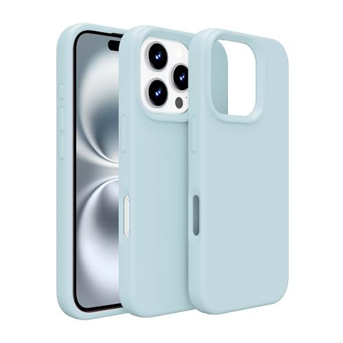 Schutzhülle für iPhone, Flüssigsilikon mit weichem kratzfestem Mikrofaserfutter, stoßfeste Schutzhülle für iPhone (Hellviolett, iPhone 16 Pro Max) von PinLiSheng