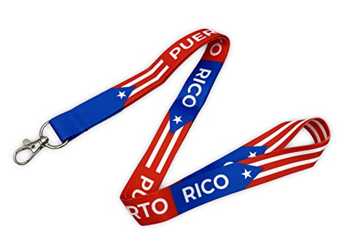 Schlüsselband mit Puerto Rico-Flagge – Puerto Rican Badge Holder – Unterstützung Puerto Rico Schlüsselanhänger von PinMaze