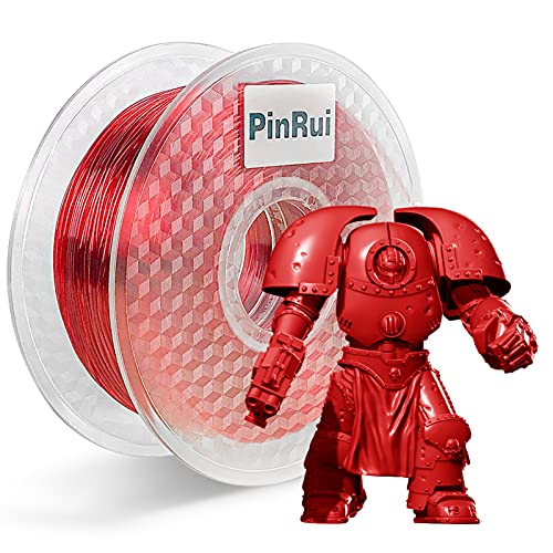 PinRui TPU-Filament, 1,75 mm, 0,8 kg Spule, 3D-Drucker-Filament, 95 A, flexibles Filament, Maßgenauigkeit +/- 0,02 mm, 100 % unbehandeltes Rohmaterial (rot) von PinRui