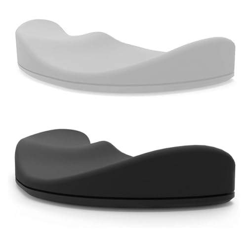 Pinafresa Ergonomische Maus-Handgelenkauflage, Handballenauflage, gleitendes Handgelenkpolster, das sich mit der Maus bewegt (schwarz, grau), 2 Stück von Pinafresa