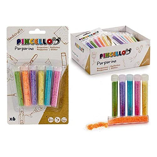 Pincello S3607023 Glitzer, 6 Stück, 6 x 3 g von Pincello