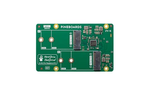 Pineboards HatDrive! Dual, 2X NVMe 2230/2242 GEN 2 Erweiterung für Raspberry Pi 5 von Pineboards