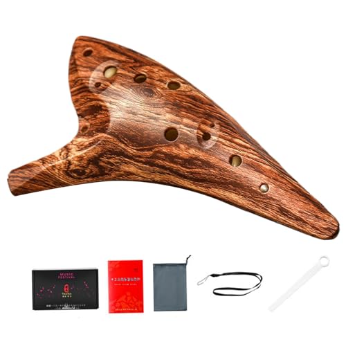 Ocarina Instrument, Ocarina 12 Loch Ergonomische Holzkörnern Abs Harzinstrument mit Anweisungen Leichtes Schockfest tragbares Musical für Anfänger, Kinder, Profis Ocarina Instrument, Ocarina 12 Loch Ergonomische Holzkörnern Abs Harzinstrument mit Anweisungen Leichtes Schockfest tragbares Musical für Anfänger, Kinder, Profis von Pineeseatile
